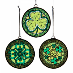 STAINED GLASS ORNAMENTS SET 2